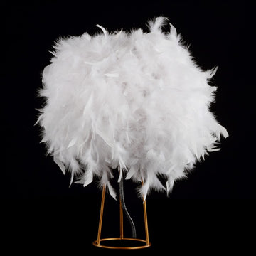 Stork 16" Feather Metal LED Table Lamp - JONATHAN Y